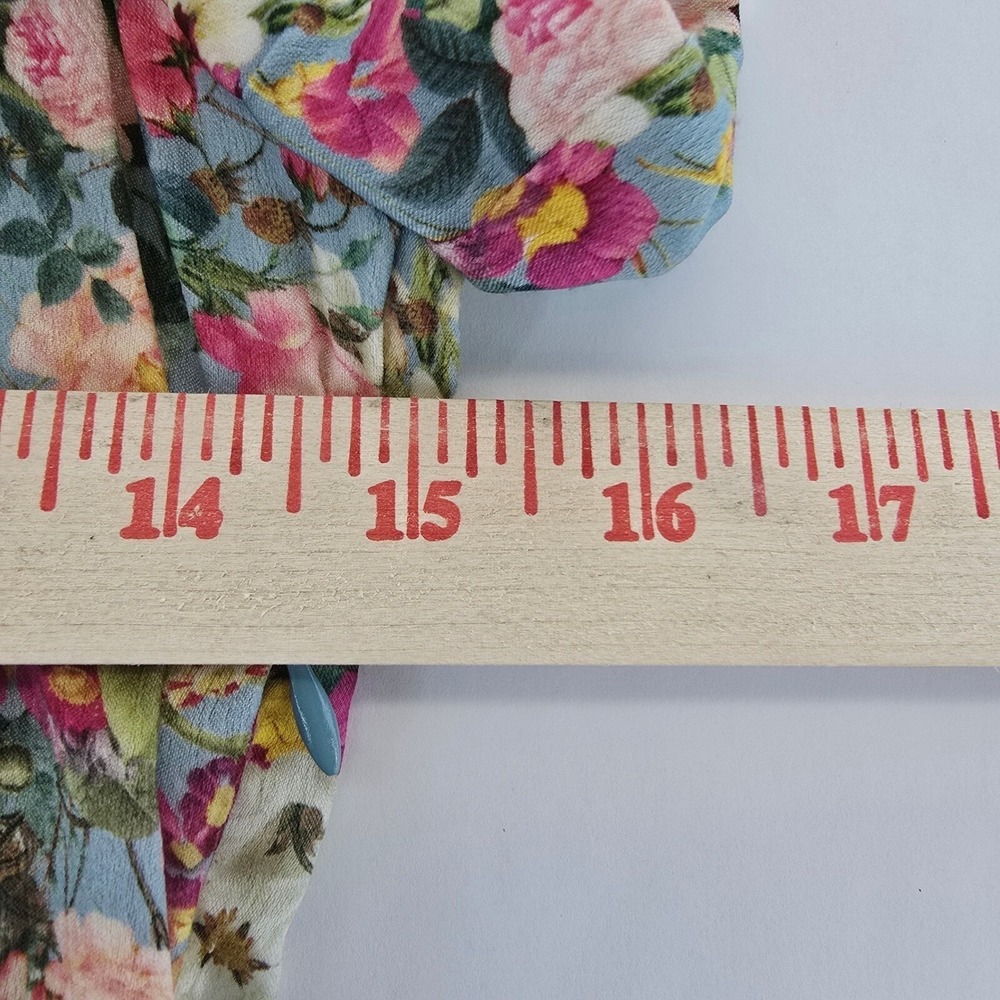 Zara Floral Mini Dress Womens M Forest Fairy Prairiecore Whimsical Coquette Y2K - Picture 9 of 13